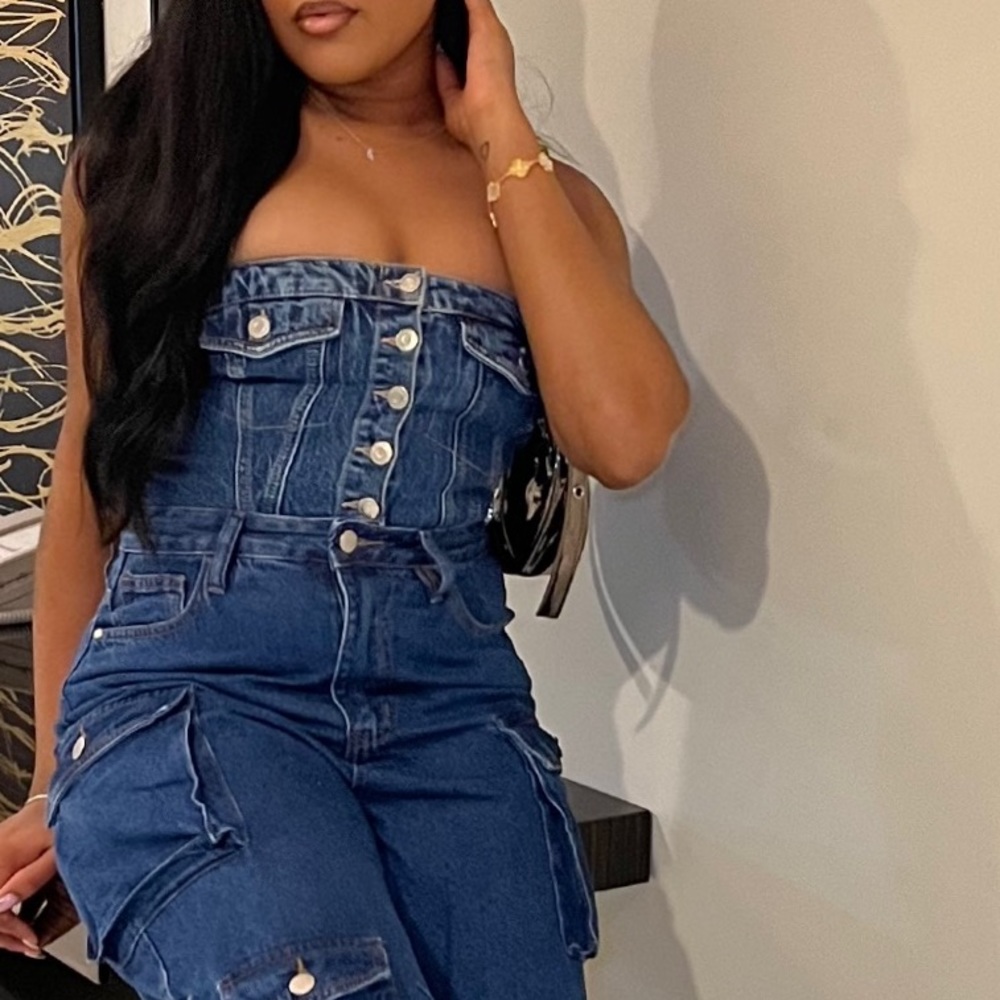 COPY - Zara Denim button corset